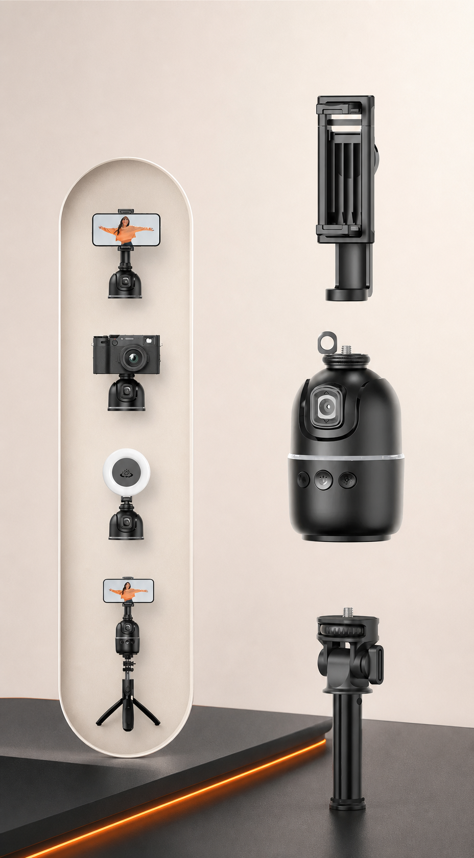 Keeptron P03 et ses accessoires visibles dans un espace créateur